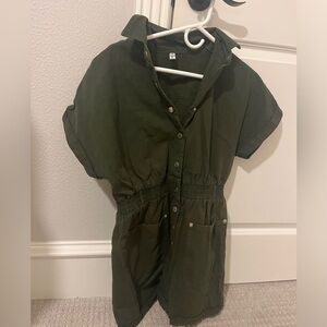 Army green romper